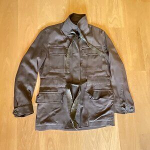 All Saints army green jacket with silk detail